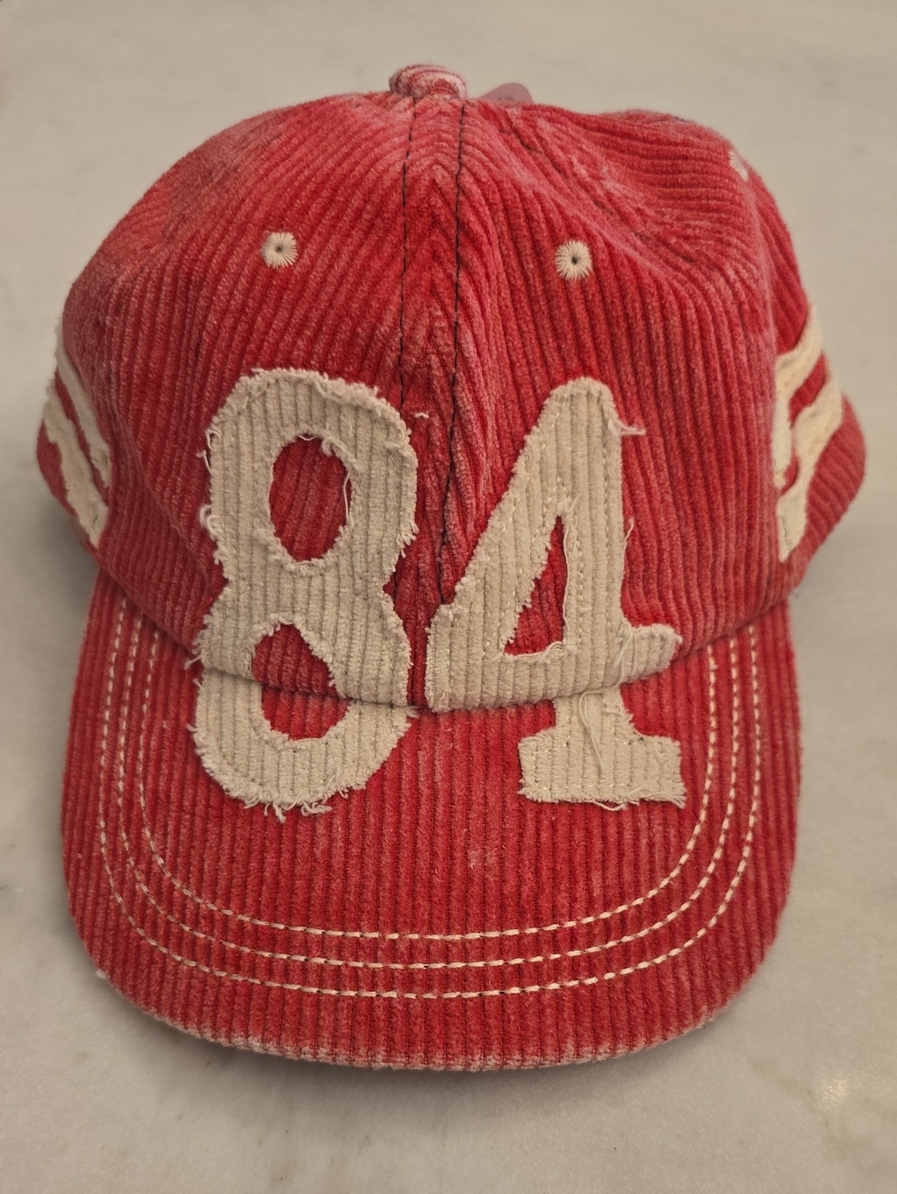 NWT Free People Hollie Varsity Distressed Corduroy Baseball Hat
